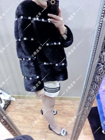 Flash diamant vison dames manteau manteau
