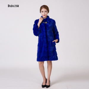 2017 new fashion women fur  coat mink long section collar free shipping