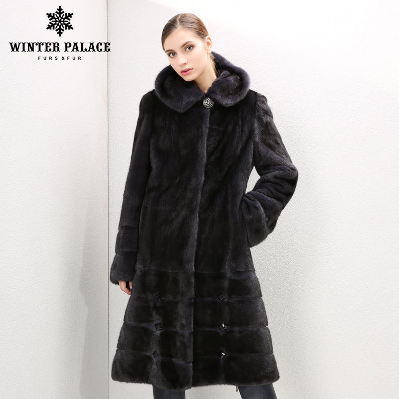 feminine new models fashion mink fur coat,Solid,black,Full Pelt,coat of natural mink fur,mink fur coat is very convenient