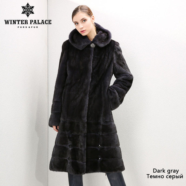 feminine new models fashion mink fur coat,Solid,black,Full Pelt,coat of natural mink fur,mink fur coat is very convenient