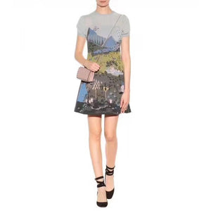 woman jacquard dress knitted dress knit dress