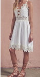 Summer Luxury White Tayler Fashion Woman Crochet Embroidery Short Dress With thin straps Hollow detail hot beach dresses