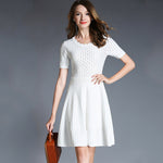 summer  women hollow out  fashion  sleeveless  knitting dress
