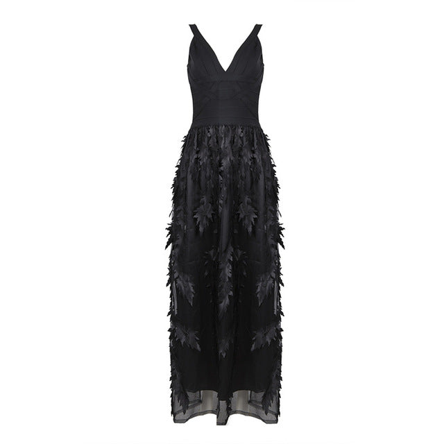 ailigou  Summer women dress celebrity party black white bandag dress sexy sleeveless v neck A-line dresses vestido wholesale