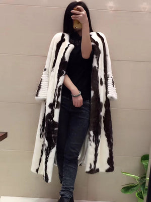 SQXR FUR real mink fur fashion jacket  women real mink Fur coat women  natural mink  fur hot popular