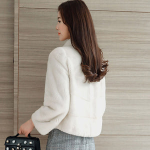 M.Y.FANSTY 2017 new Haining mink fur grass short jacket jacket mink coat full mink casual jacket Women winter Mink fur jacket